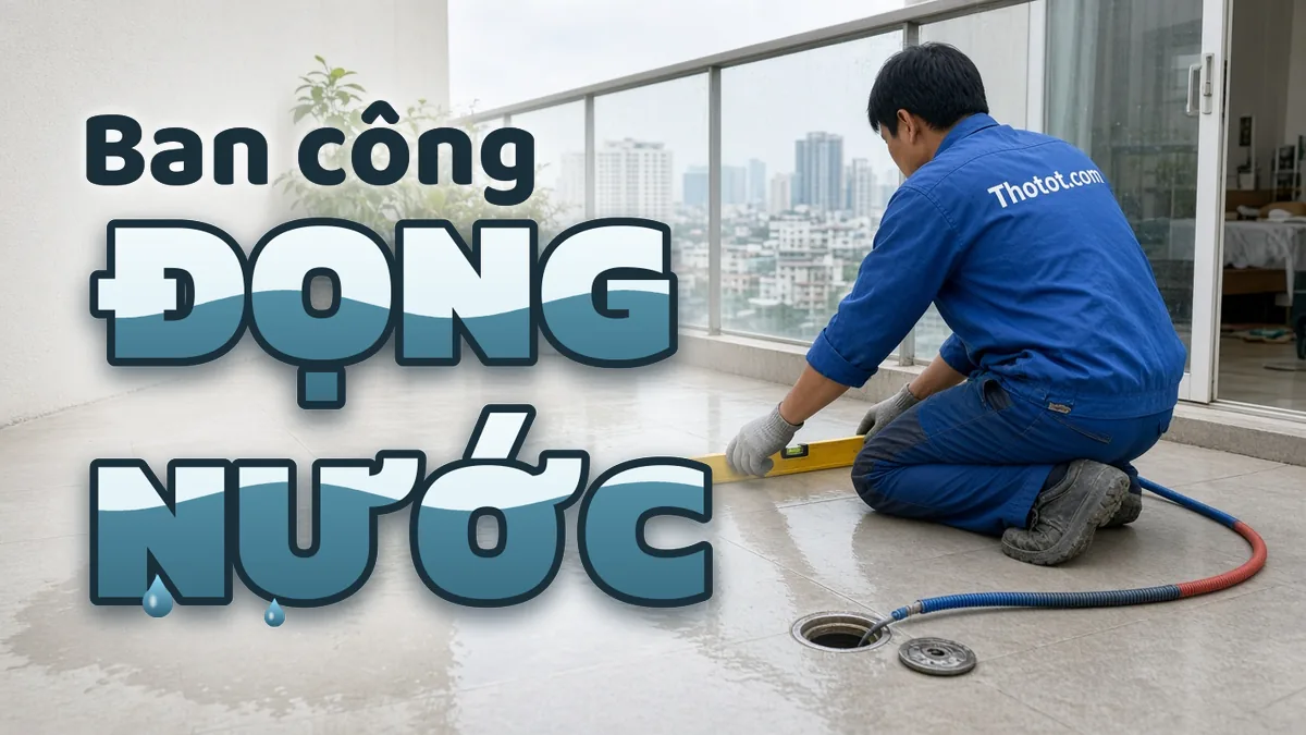Xử lý ban công căn hộ chung cư bị đọng nước