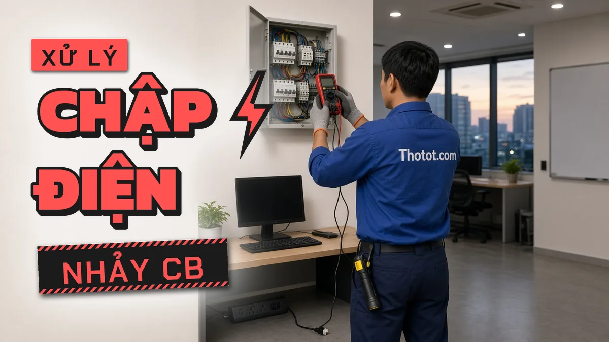 Xử lý chập điện, nhảy CB văn phòng