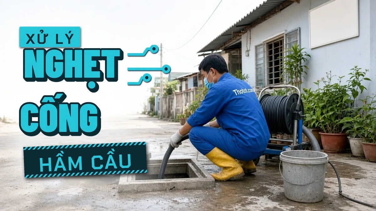Xử lý nghẹt cống, đầy hầm cầu nhà cấp 4