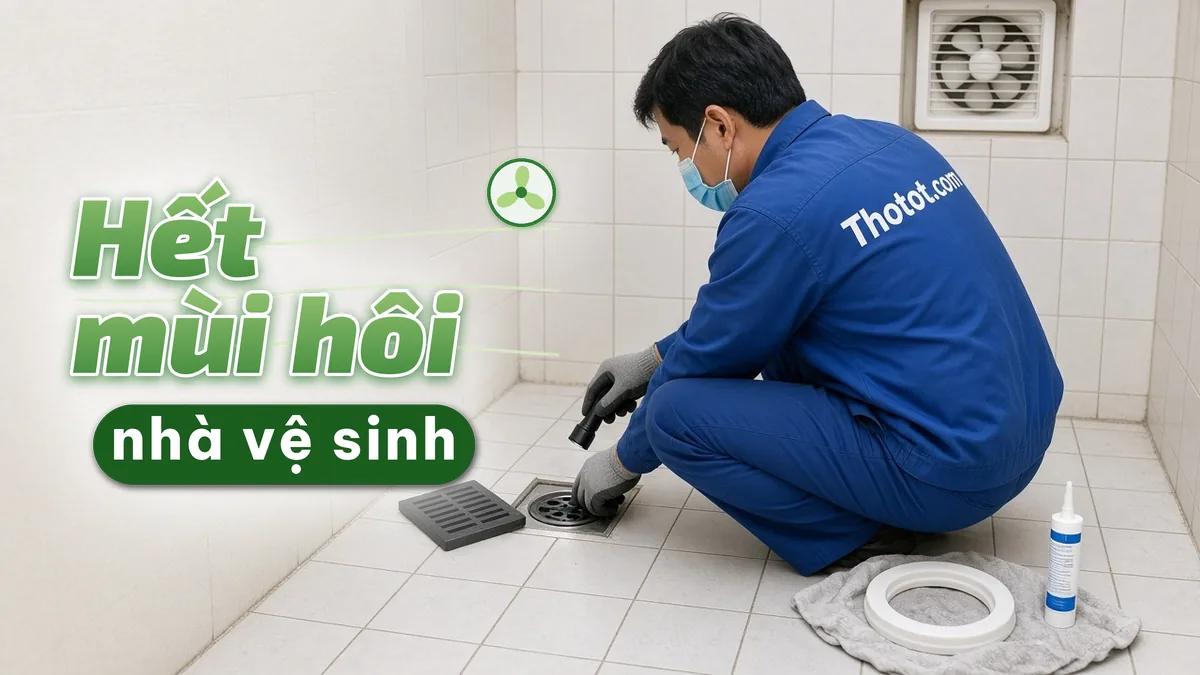 Xử lý nhà vệ sinh nhà cấp 4 bị hôi