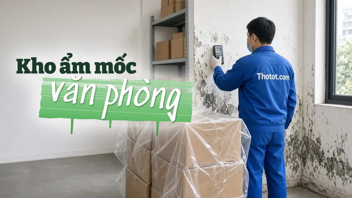Xử lý phòng kho văn phòng bị ẩm mốc