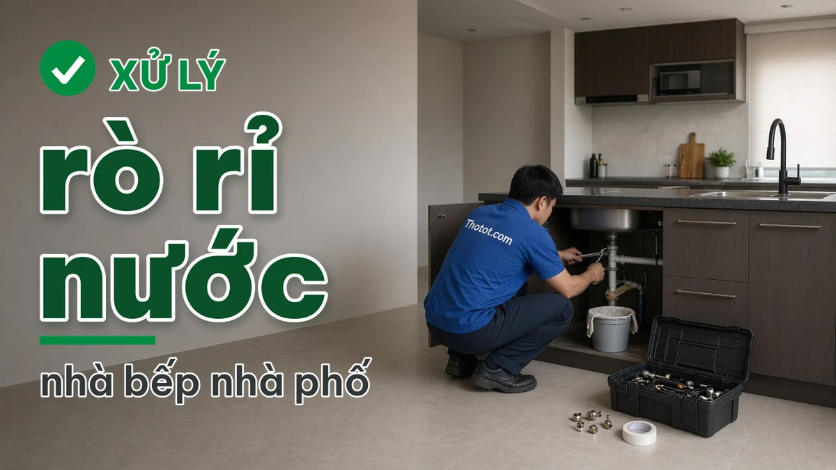 Xử lý rò rỉ nước nhà bếp nhà phố