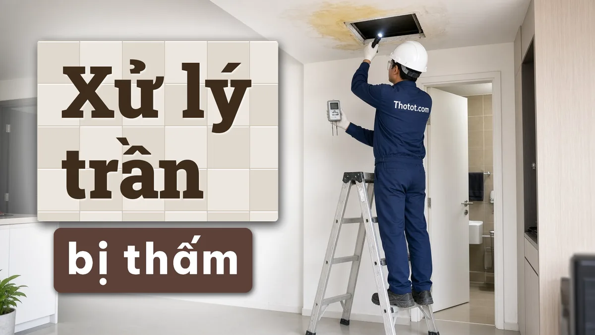 Xử lý trần căn hộ chung cư bị thấm từ tầng trên