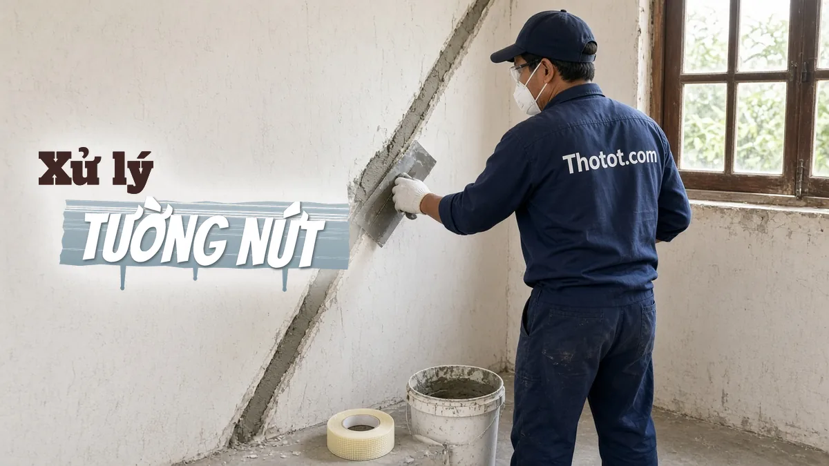 Xử lý tường nhà cấp 4 bị nứt