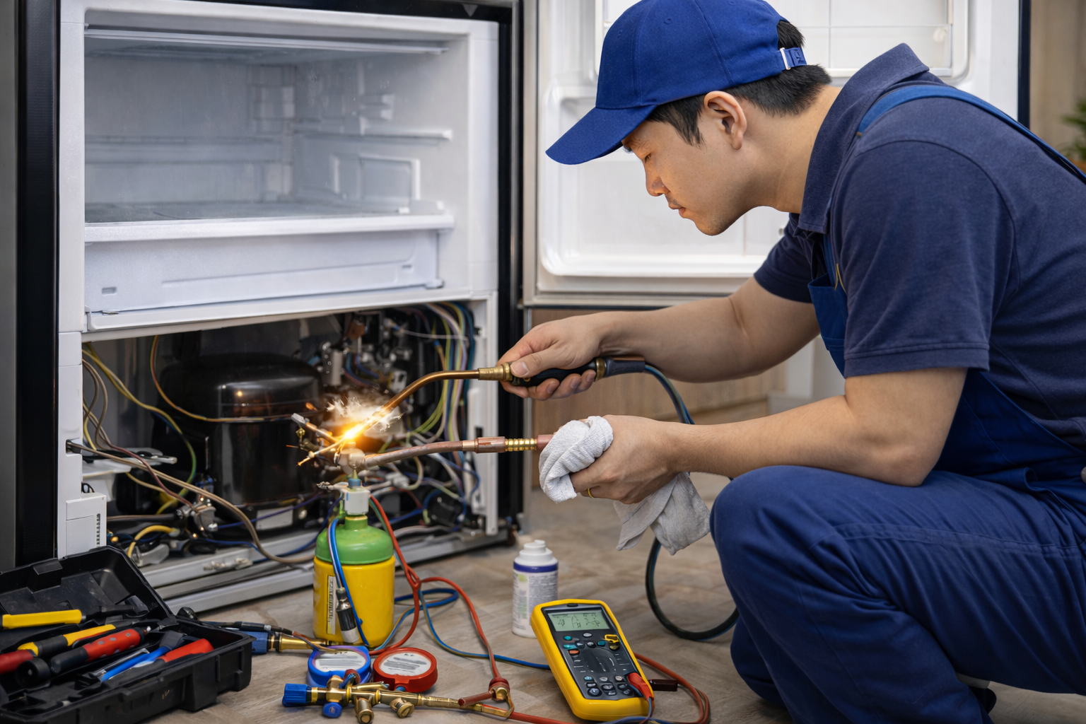 Xử lý xì gas tủ lạnh